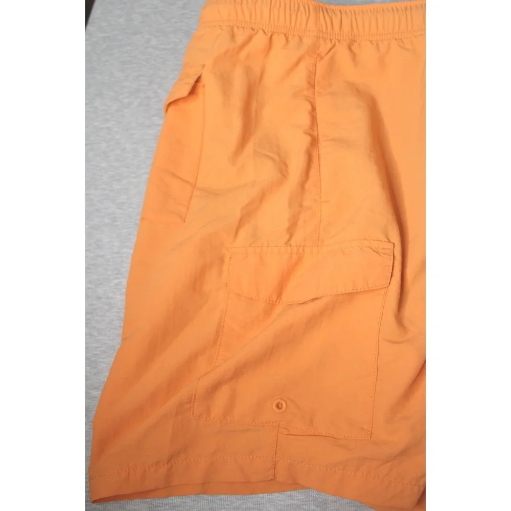 Tommy Bahama Mens Orange Swim Trunks‎ Cargo Pocket Mesh Lined Marlin Logo 5XL